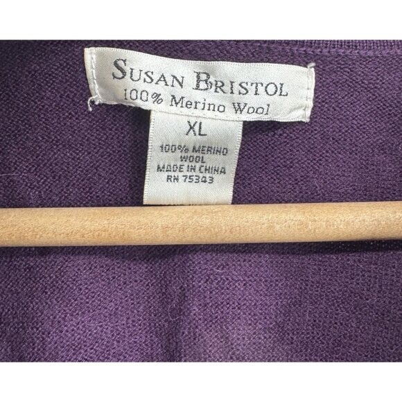 Vintage Susan Bristol Womens XLarge Sweater Cowl Neck Merino Wool Warm Layers - Picture 3 of 7